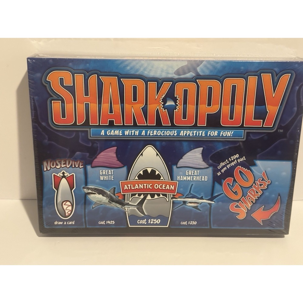 NEW Sharkopoly Board Game Ages‎ 8 Up Shark Mania